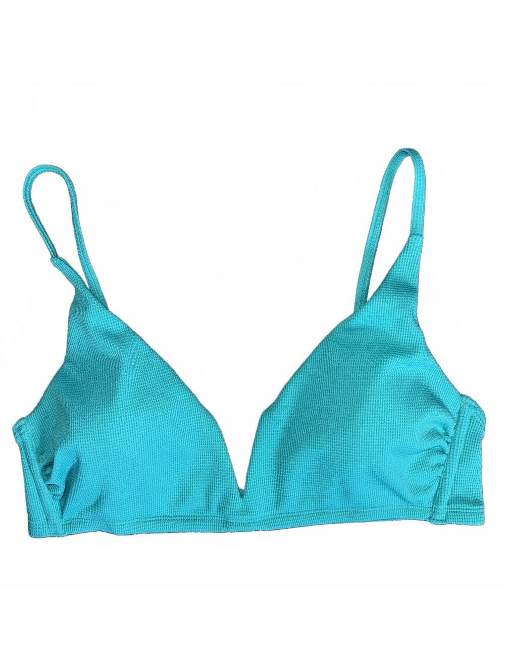 Shade & Shore Teal Triangle Bikini Top Women's Size Large NWT